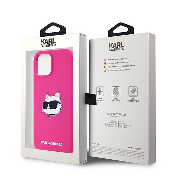 Karl Lagerfeld KLHMP15MSCHPPLF iPhone15 Plus / 14 Plus 6.7&quot; różowy/fuschia hardcase Silicone Choupette Head MagSafe
