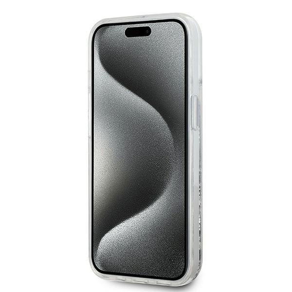 Karl Lagerfeld KLHMP15SLGCHSGH iPhone 15 / 14 / 13 6.1&quot; hardcase transparent Liquid Glitter Choupette Head Magsafe