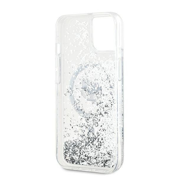 Karl Lagerfeld KLHMP15MLGCHSGH iPhone 15 Plus / 14 Plus 6.7&quot; hardcase transparent Liquid Glitter Choupette Head Magsafe