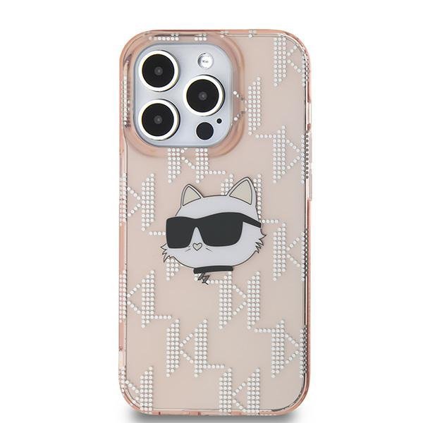 Karl Lagerfeld KLHCP14LHKLPCHP iPhone 14 Pro 6.1&quot; różowy/pink hardcase IML Choupette Head & Monogram