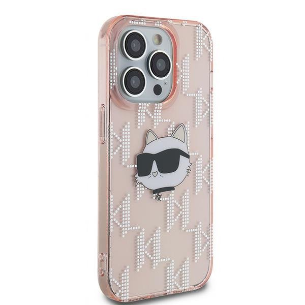 Karl Lagerfeld KLHCP14LHKLPCHP iPhone 14 Pro 6.1&quot; różowy/pink hardcase IML Choupette Head & Monogram
