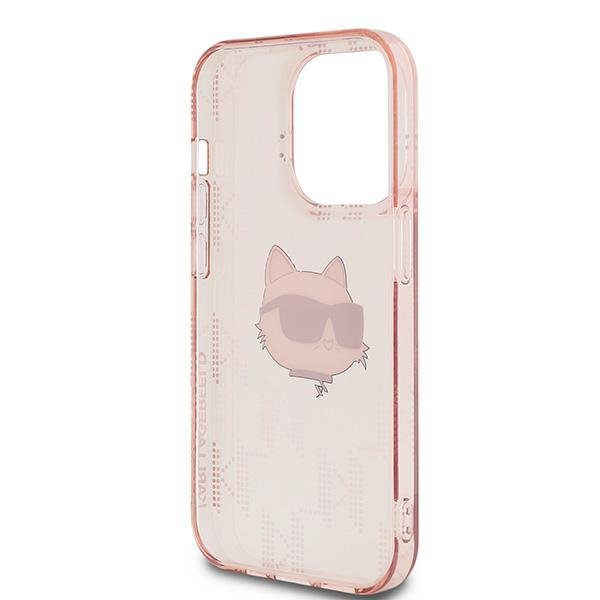 Karl Lagerfeld KLHCP14LHKLPCHP iPhone 14 Pro 6.1&quot; różowy/pink hardcase IML Choupette Head & Monogram