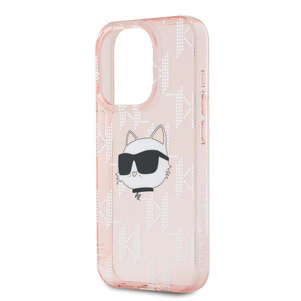 Karl Lagerfeld KLHCP15LHKLPCHP iPhone 15 Pro 6.1&quot; różowy/pink hardcase IML Choupette Head & Monogram
