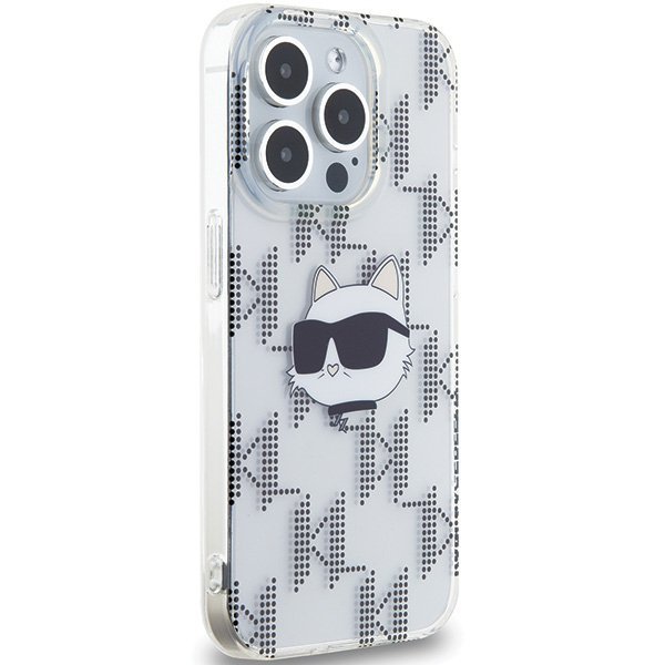 Karl Lagerfeld KLHCP15XHKLPCHT iPhone 15 Pro Max 6.7&quot; transparent hardcase IML Choupette Head & Monogram