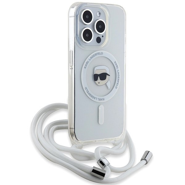 Karl Lagerfeld KLHMP15XHCKHNT iPhone 15 Pro Max 6.7&quot; hardcase transparent Crossbody IML Karl Head Magsafe