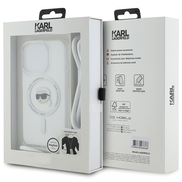 Karl Lagerfeld KLHMP15XHCKHNT iPhone 15 Pro Max 6.7&quot; hardcase transparent Crossbody IML Karl Head Magsafe