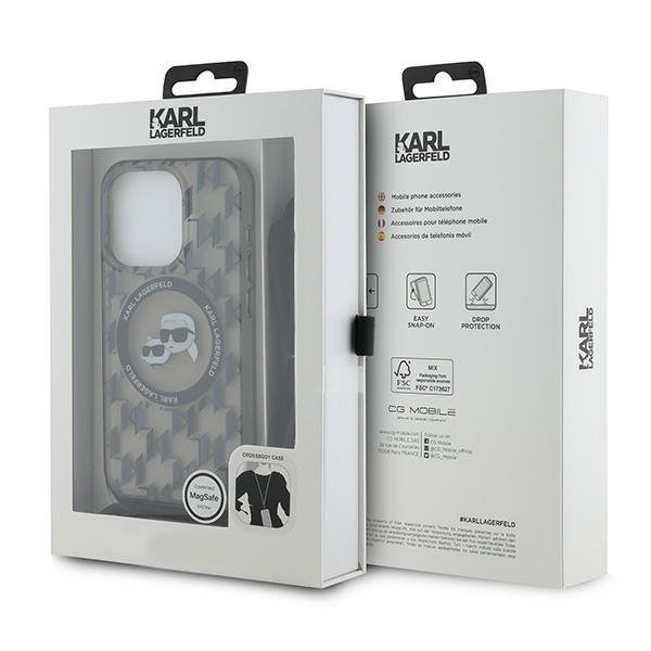 Karl Lagerfeld KLHMP15XHCKCKLCK iPhone 15 Pro Max 6.7&quot; czarny/black hardcase IML Crossbody Monogram Karl & Choupette Head M