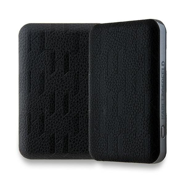 Karl Lagerfeld Powerbank indukcyjnyKLPB5FPGKSCHHK 15W 5000mAh czarny/black Choupette Head Pin MagSafe