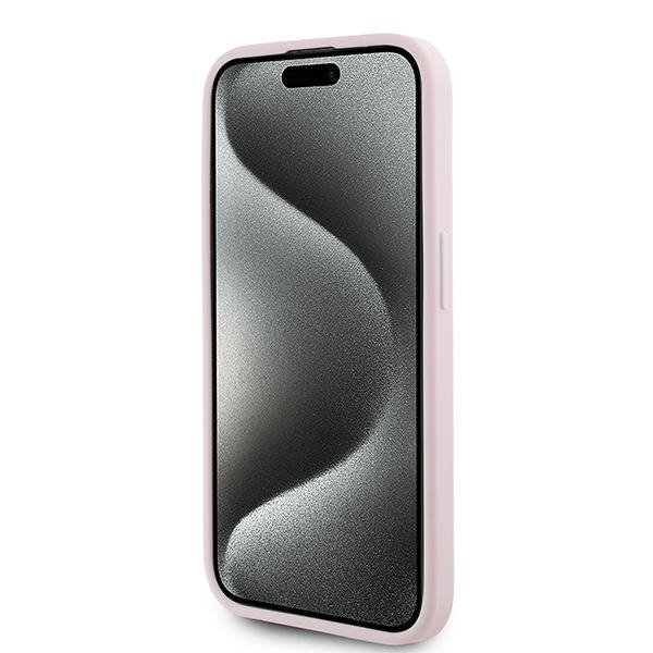 Karl Lagerfeld KLHCP15LPQDSMGP iPhone 15 Pro 6.1&quot; różowy/pink hardcase Diagonal Quilted Script
