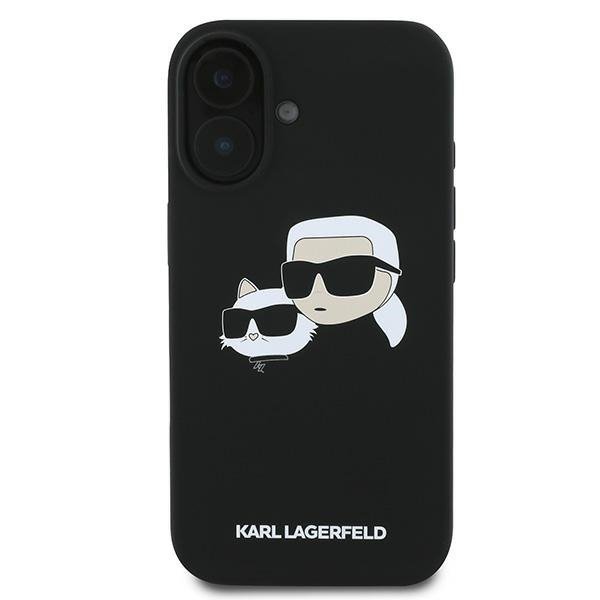 Karl Lagerfeld KLHMP16MSKCHPPLK iPhone16 Plus 6.7&quot; czarny/black hardcase Silicone Double Heads Print MagSafe