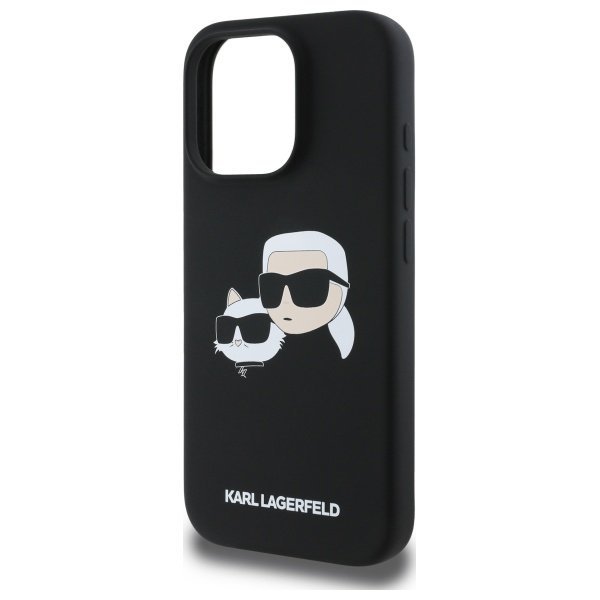 Karl Lagerfeld KLHMP16LSKCHPPLK iPhone16 Pro 6.3&quot; czarny/black hardcase Silicone Double Heads Print MagSafe