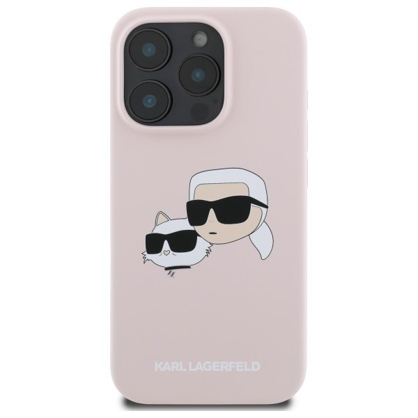 Karl Lagerfeld KLHMP16LSKCHPPLP iPhone16 Pro 6.3&quot; różowy/pink hardcase Silicone Double Heads Print MagSafe