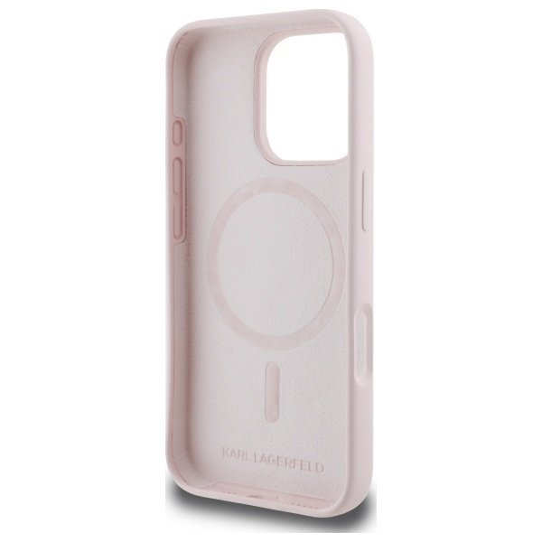 Karl Lagerfeld KLHMP16LSKCHPPLP iPhone16 Pro 6.3&quot; różowy/pink hardcase Silicone Double Heads Print MagSafe