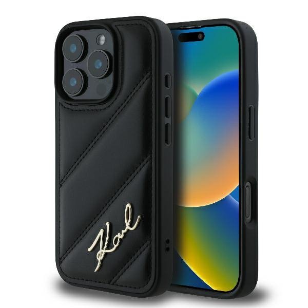 Karl Lagerfeld KLHCP16XPQDSMGK iPhone16 Pro Max 6.9&quot; czarny/black hardcase Quilted Signature