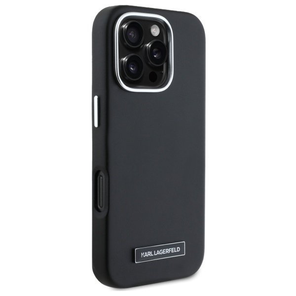 Karl Lagerfeld KLHMP16LPGMSRPK iPhone 16 Pro 6.3&quot; czarny/black hardcase FW Metal Plate MagSafe