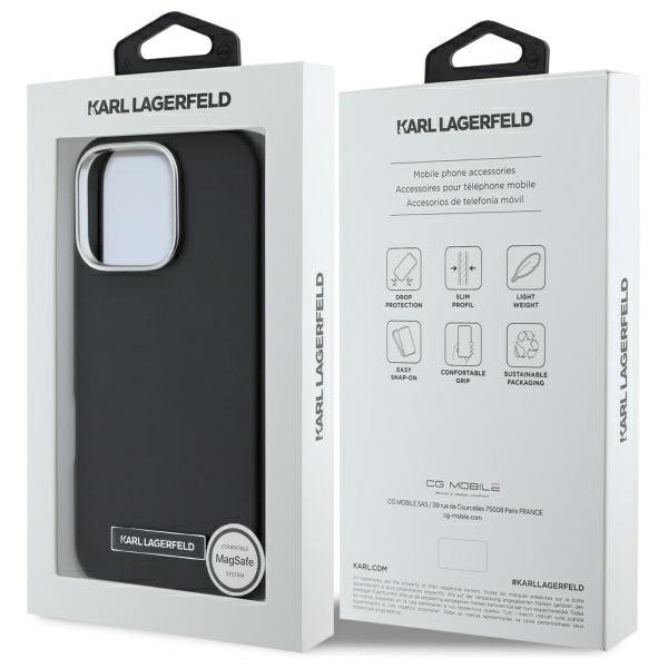 Karl Lagerfeld KLHMP16LPGMSRPK iPhone 16 Pro 6.3&quot; czarny/black hardcase FW Metal Plate MagSafe