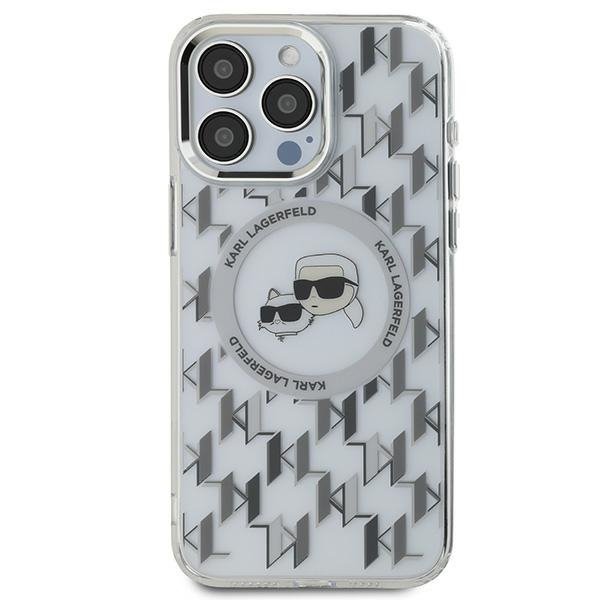 Karl Lagerfeld KLHMP15XHMCKMHT iPhone 15Pro Max 6.7&quot; przezroczysty/transparent IML Monogram Karl&Choupette Head MagSafe