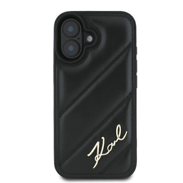 Karl Lagerfeld KLHCP16MPQDSMGK iPhone16 Plus 6.7&quot; czarny/black hardcase Quilted Signature