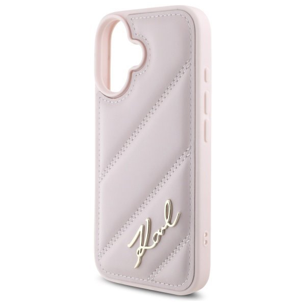 Karl Lagerfeld KLHCP16SPQDSMGP iPhone 16 6.1&quot; różowy/pink hardcase Quilted Signature