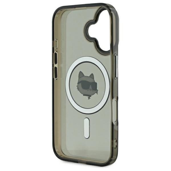 Karl Lagerfeld KLHMP16SHLSCHK iPhone16 6.1&quot; czarny/black hardcase IML Metal Choupette Head MagSafe