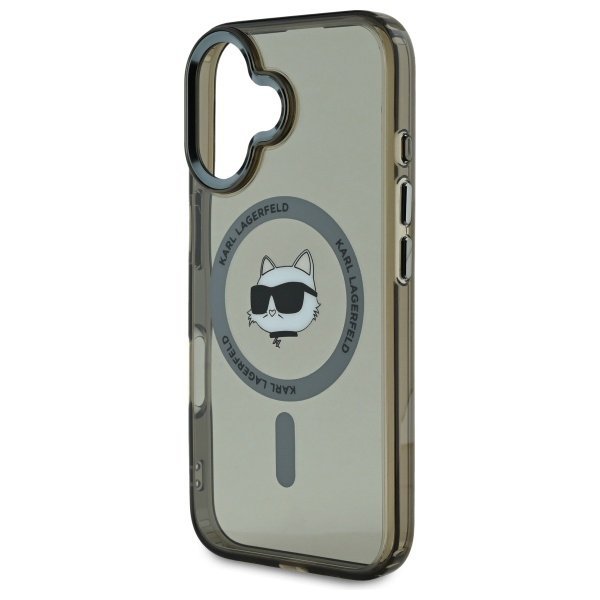 Karl Lagerfeld KLHMP16MHLSCHK iPhone16 Plus 6.7&quot; czarny/black hardcase IML Metal Choupette Head MagSafe