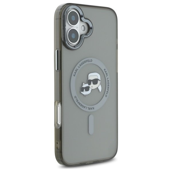 Karl Lagerfeld KLHMP16MHLSKCK iPhone Plus 6.7" czarny/black hardcase IML Metal Karl&Choupette Head MagSafe