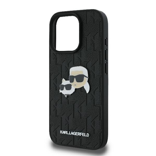 Karl Lagerfeld KLHCP16LPGKLKCPK iPhone16 Pro 6.3&quot; czarny/black hardcase Monogram Karl&Chaoupette Head Pin