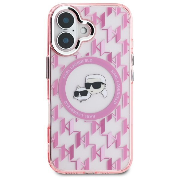 Karl Lagerfeld KLHMP16SHMCKMHP iPhone 166.1&quot; różowy/pink IML Monogram Karl&Choupette Head MagSafe