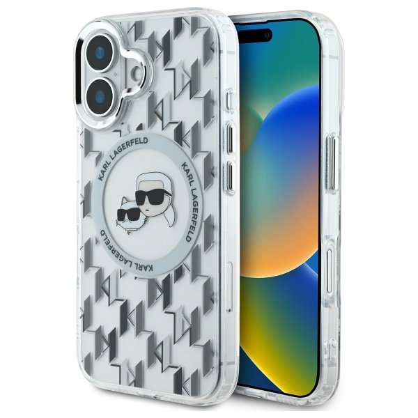 Karl Lagerfeld KLHMP16SHMCKMHT iPhone 166.1&quot; przezroczysty/transparent IML Monogram Karl&Choupette Head MagSafe