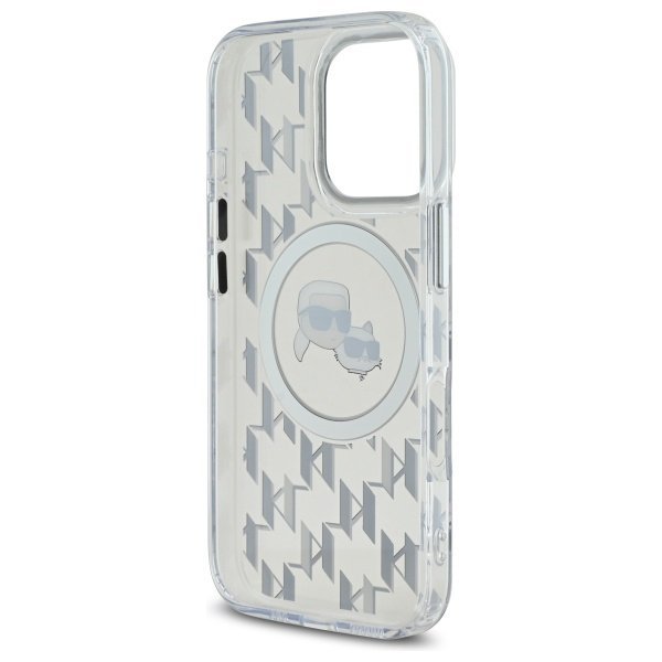 Karl Lagerfeld KLHMP16XHMCKMHT iPhone 16 Pro Max 6.9&quot; przezroczysty/transparent IML Monogram Karl&Choupette Head MagSafe