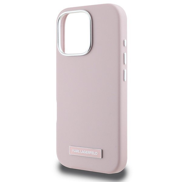 Karl Lagerfeld KLHMP16XPGMSRPP iPhone16 Pro Max 6.9&quot; różowy/pink hardcase FW Metal Plate MagSafe