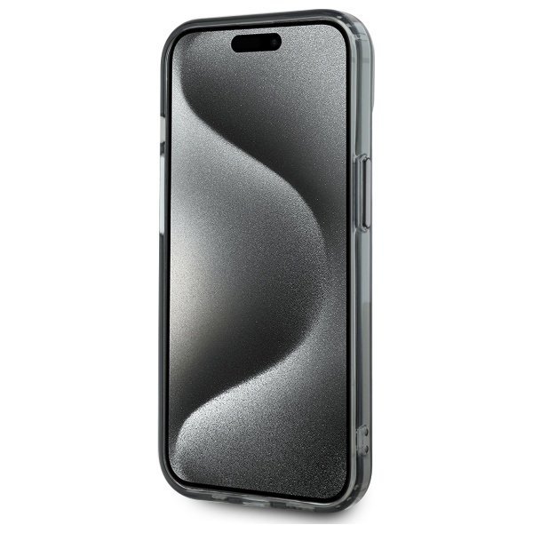 Karl Lagerfeld KLHMP15SHLSKCK iPhone 15  6.1&quot; czarny/black hardcase IML Metal Karl&Choupette Head MagSafe