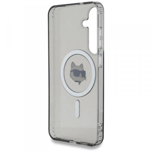 Etui Karl Lagerfeld Button Choupette     Head Printed Logo MagSafe do Samsung Galaxy S25 czarny