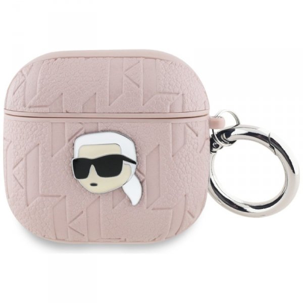 Etui Karl Lagerfeld Monogram Karl Head   do AirPods 4 różowy