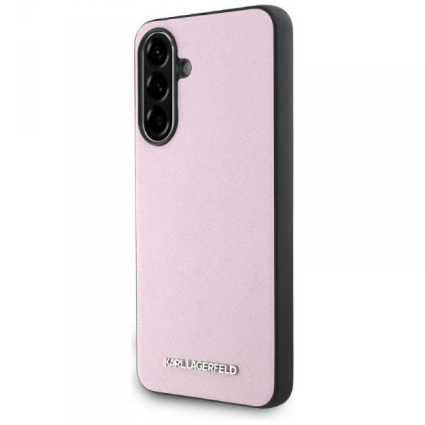 Etui Karl Lagerfeld Saffiano Metal Logo  do Samsung Galaxy A56 różowy