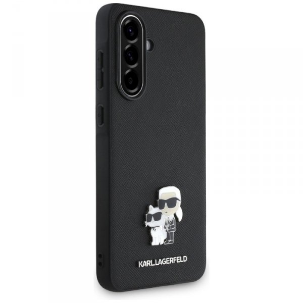 Etui Karl Lagerfeld Saffiano w/ K&C      Metal Logo do Samsung Galaxy A56 czarny