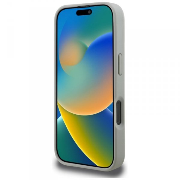 Etui Karl Lagerfeld Grained Pattern &    Logo MagSafe do iPhone 16 Pro szary