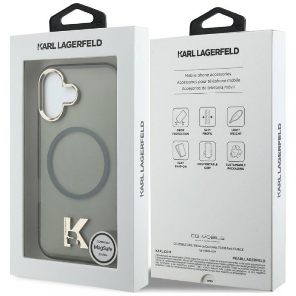 Etui Karl Lagerfeld IML K Head Logo      MagSafe do iPhone 17 czarny