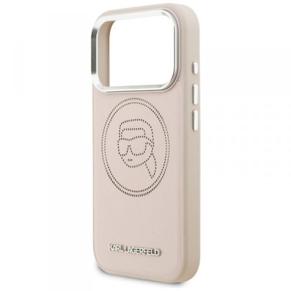Etui Karl Lagerfeld K Head Point Logo    MagSafe do iPhone 17 Pro różowy