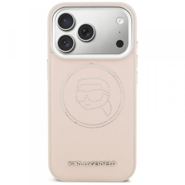 Etui Karl Lagerfeld K Head Point Logo    MagSafe do iPhone 17 Pro Max różowy