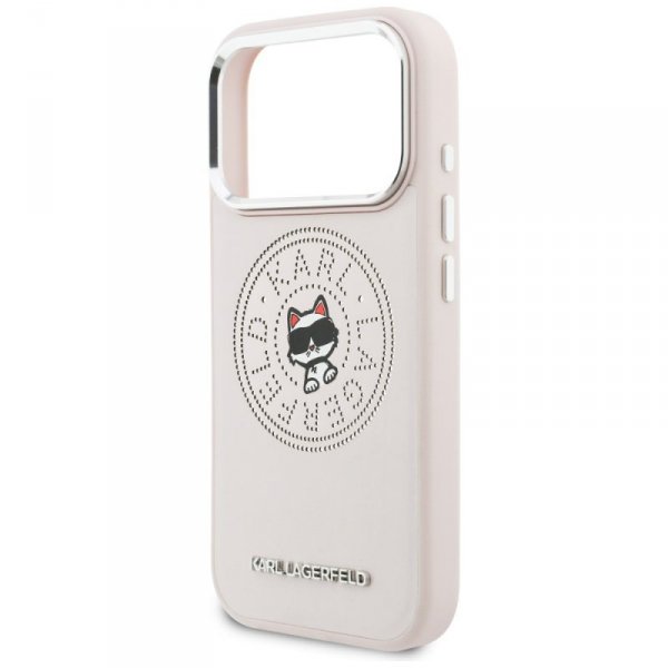 Etui Karl Lagerfeld Point & Choupette    Sketch MagSafe do iPhone 17 Pro różowy