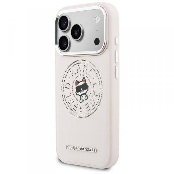 Etui Karl Lagerfeld Point & Choupette    Sketch MagSafe do iPhone 17 Pro Max różowy