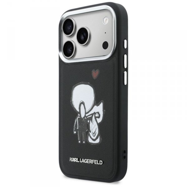Etui Karl Lagerfeld Karl & Choupette     Back Logo MagSafe do iPhone 17 Pro Max czarny