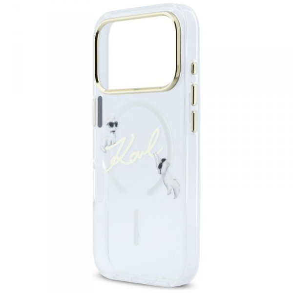 Etui Karl Lagerfeld IML Choupettes Karl  Script Logo MagSafe do iPhone 17 Pro Max przezroczysty