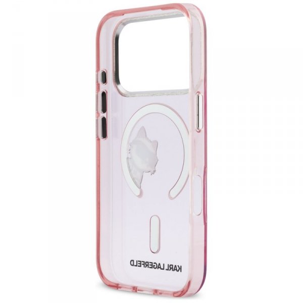 Etui Karl Lagerfeld IML Peekaboo MagSafe do iPhone 17 Pro Max różowy