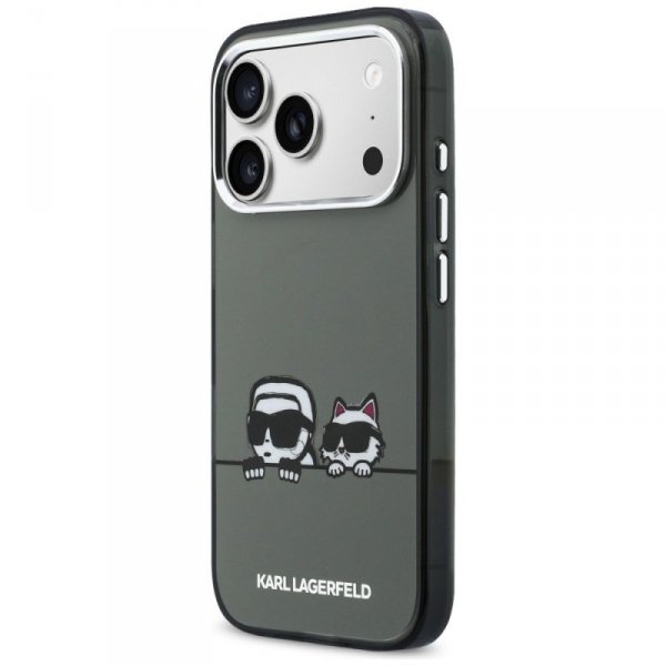 Etui Karl Lagerfeld IML Karl & Choupette Peekaboo Logo MagSafe do iPhone 17 Pro czarny