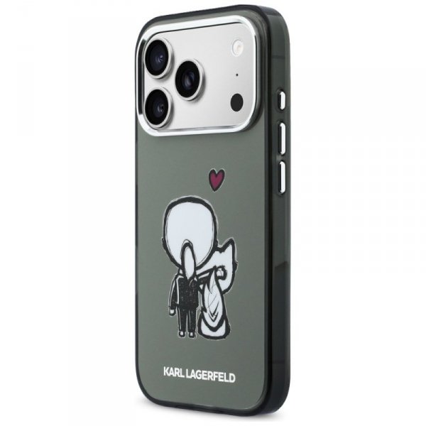Etui Karl Lagerfeld Karl & Choupette     Back MagSafe do iPhone 17 Pro Max czarny