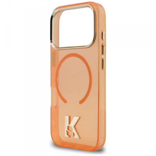 Etui Karl Lagerfeld IML K Head Logo      MagSafe do iPhone 17 Pro pomarańczowy