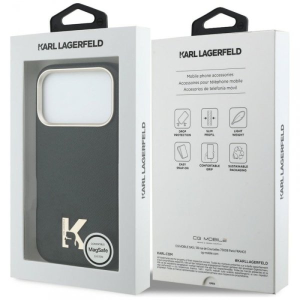 Etui Karl Lagerfeld Karl Head Logo       MagSafe do iPhone 17 Pro czarny