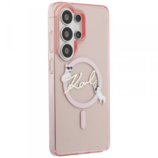 Etui Karl Lagerfeld IML KC Script        MagSafe do Samsung Galaxy S26 Ultra różowy